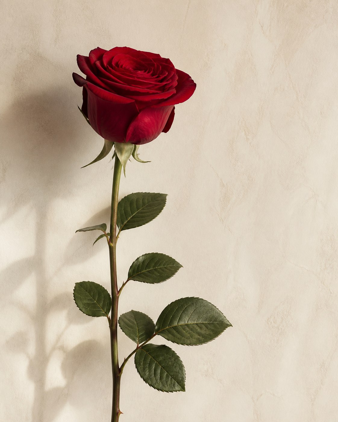 Premium long-stem red Freedom Ecuadorian rose, 70-90cm